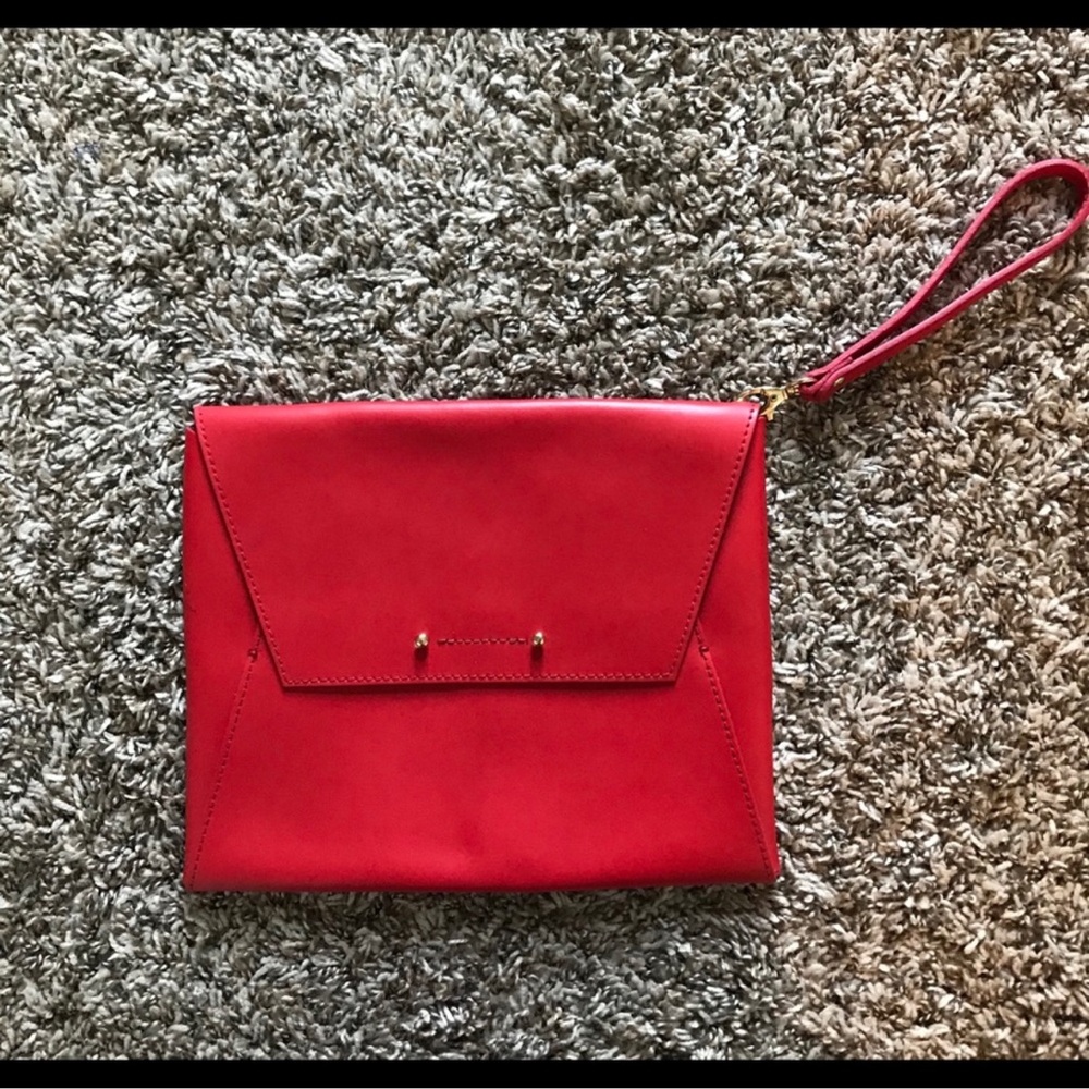American Vintage Bold Red Wristlet Clutch